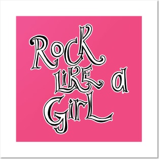 Rock Music Girls Posters and Art